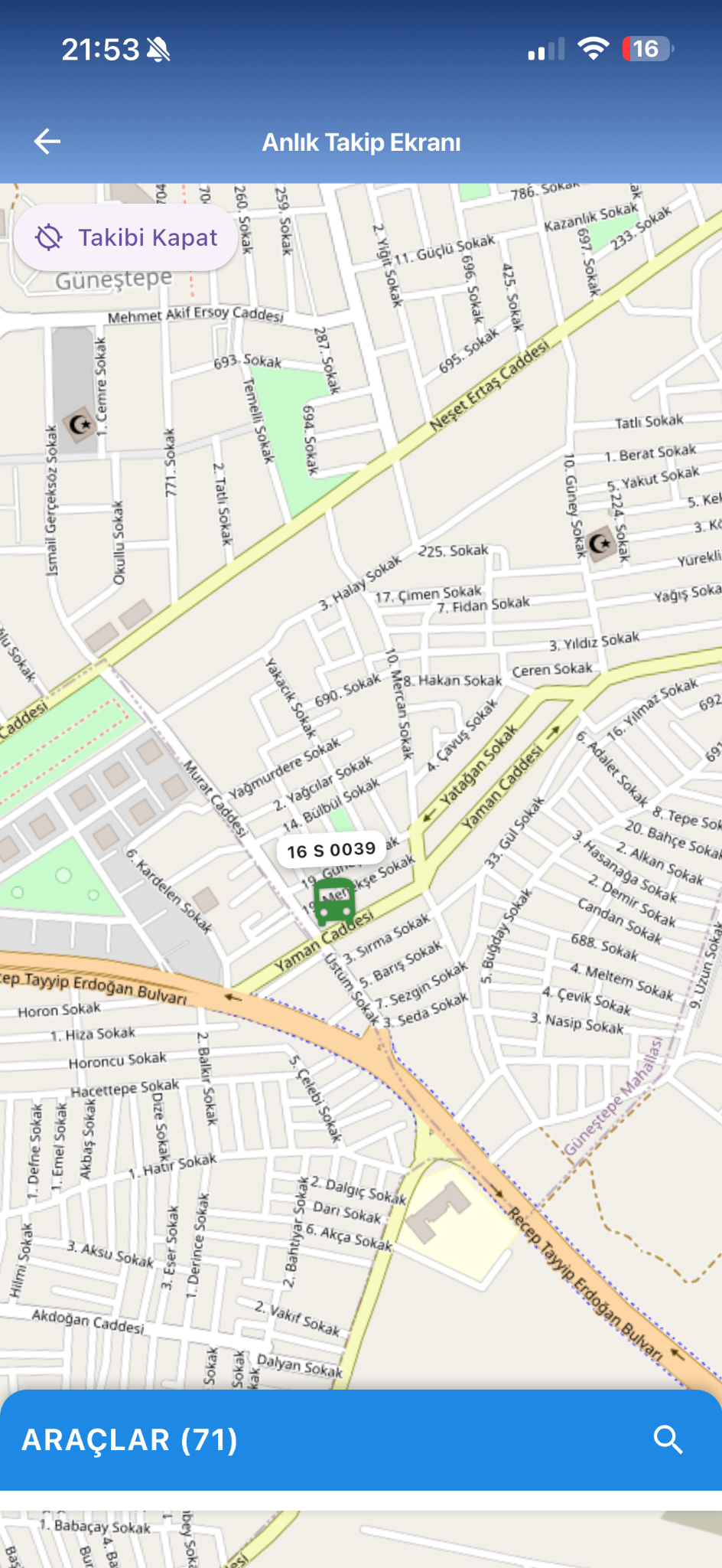 Puantaj detail scherm